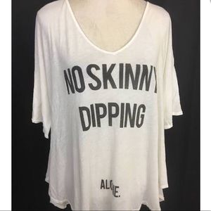 Wildfox Oversized Tshirt “No Skinny Dipping Alone”